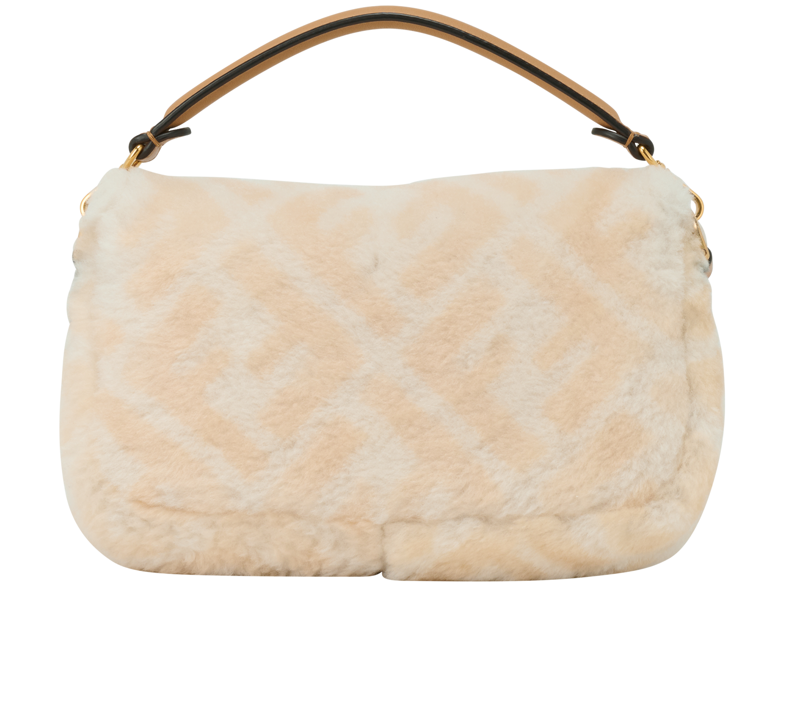 Mini Baguette, &pound;1,100, Handbags, Cream, Shearling, Back view